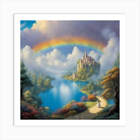 Rainbow Castle Art Print