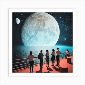 Moon And The Stars 27 Art Print