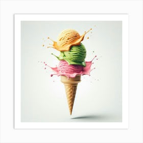 Colorful Ice Cream 1 Art Print