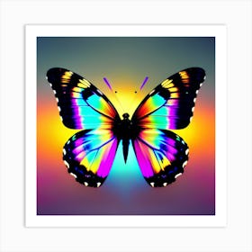 Rainbow Butterfly 9 Art Print