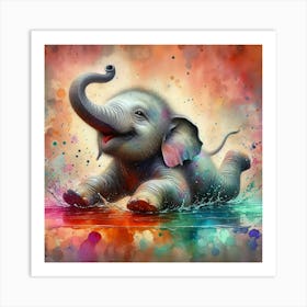 Colorful Elephant 2 Art Print