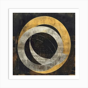 Q Golden Rings 6377 Art Print