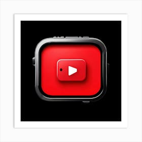 Youtube Icon Art Print