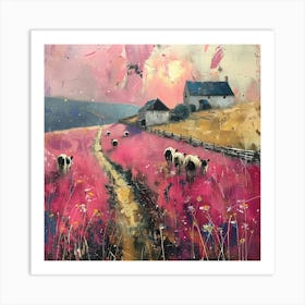 Pink Field, Abstract Expressionism, Minimalism, and Neo-Dada Art Print