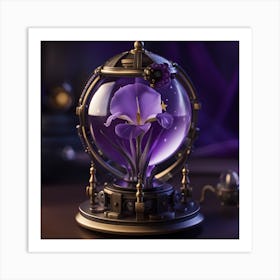 Iris In A Glass Ball Art Print