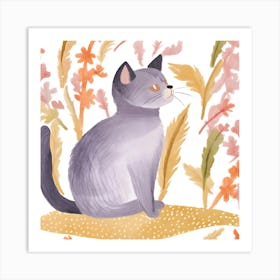 Gray Cat Art Print