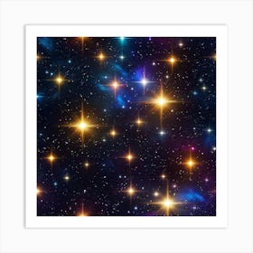 Space Background With Stars Art Print