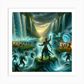 Cascade Sovereignty Conflict With External Forces Art Print