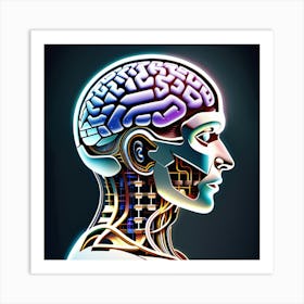 Futuristic Brain Art Print