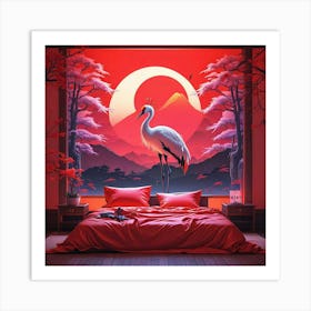 Crane In The Sky Art Print