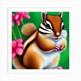 Cute Squirrel Art Print