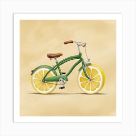 Zesty Ride Lemon Wheel Bicycle (1) Art Print