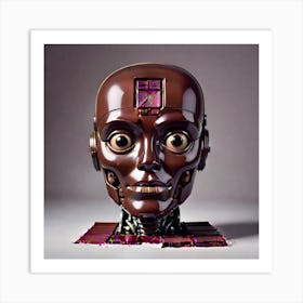 Robot Head Art Print