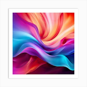 Vector Colorful Vibrant Dynamic Texture Gradient Pattern Design Artistic Creative Modern (1) Art Print