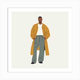 Man In A Trench Coat Art Print