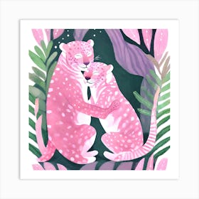 I Love You Valentines Leopards 2 Art Print