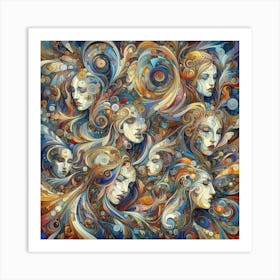 'The Faces Of Women' Art Print