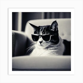 Cat In Sunglasses 4 Art Print