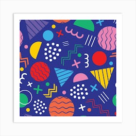 Memphis Style Pattern Art Print