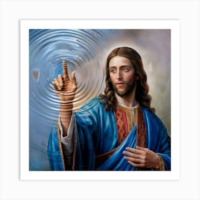 Jesus Touch my Screen #2 Art Print