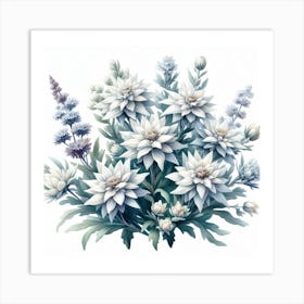 Flowers of Edelweiss 2 Art Print