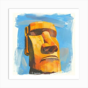 Moai Head 5 Art Print