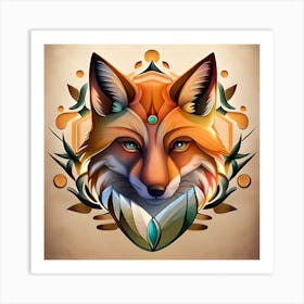 Tattoo of a Fox Art Print