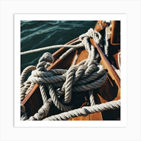 Ropes On A Boat 3 Art Print