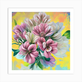 Alstroemeria Flowers 16 Art Print