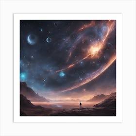 Space Landscape Art Print