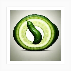 Cucumber Slice 2 Art Print