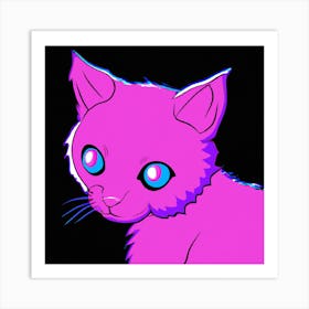 Pink Kitty Art Print