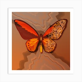 Mechanical Butterfly The Wallace S Golden Birdwing Techno Ornithoptera Croesus Fiery Art Print