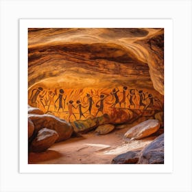 Rock Paint In The Desert Art Print