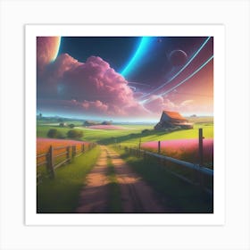 Space Landscape 4 Art Print