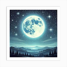 Full Moon In The Sky 17 Art Print