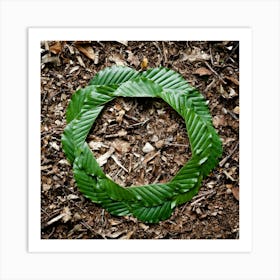 Circle Of Leaves Art Print