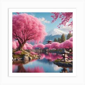 Pink trees Art Print