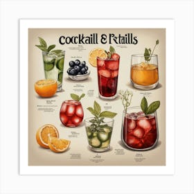 Default Ingredients For Cocktails In Unusual Combinations Aest 0 Art Print