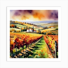 Tuscan Vineyard 4 Art Print