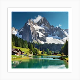 Alpine Landscape Art Print