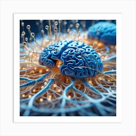 Brain With Wires 16 Art Print