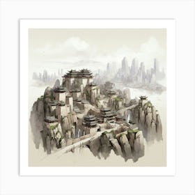 Chinese City Art Print