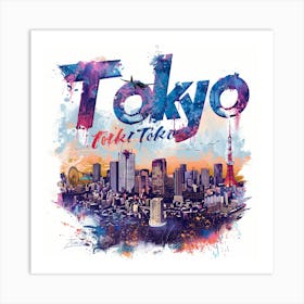 Tokyo Skyline Art Print