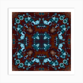 The Pattern Is Blue Bubbles 1 Art Print