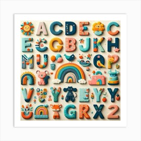 Alphabets For Kids Wall Art Art Print