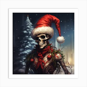 Merry Christmas! Christmas skeleton 19 Art Print