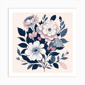 Floral Background Art Print