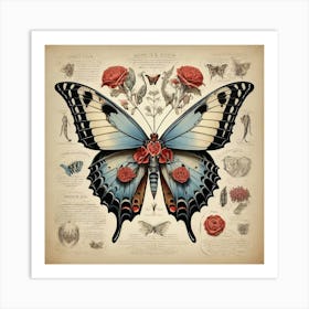  Anatomy Of A Butterfly Art Print 1 Art Print