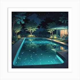 Swimming Art Print (22) Art Print